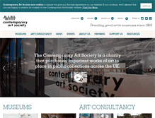Tablet Screenshot of contemporaryartsociety.org
